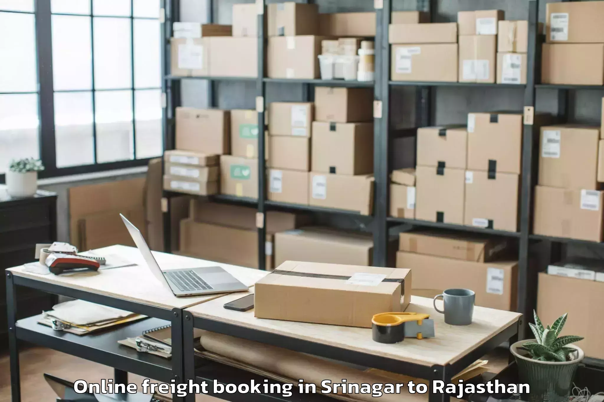 Affordable Srinagar to Paota Online Freight Booking